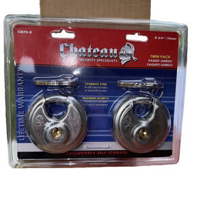 Chateau Self Storage C8702 C870-2 Twin Pack Padlocks Locks MIP Lifetime Warranty